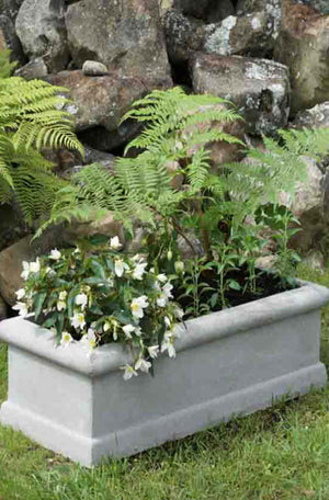 The Faraway Garden Rakaia Trough is a classically proportioned trough with distinctive rolled edging. This trough makes an impressive planter or stunning water feature planted with water lilies or irises. It would look perfect positioned at the end of a walk, in a kitchen garden or against a feature wall.  The trough's scale also makes it an ideal container to be used as a raised herb garden for a small backyard.