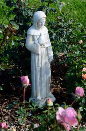Faraway Garden St Francis of Assisi is one of our guardian statues as he is the patron saint of animals and natural environment, therefore a perfect addition to any garden setting. He is pictured below in Sepia.