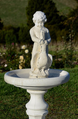Faraway Garden Boy with Goose Fountain