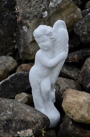 The Faraway Garden Cherub with Fish Finial makes a delightful ornamental addition to a garden setting when added to top of our fountains, water features or bird baths. 