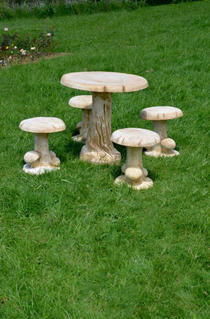 Create a fairytale scene with a gorgeous Faraway Garden Mushroom Table in the shape of a large mushroom. The perfect down-the-bottom-of-the-garden piece that will delight young and old alike. Sepia for an aged effect (see photo). NZ made garden furniture for the young at heart.