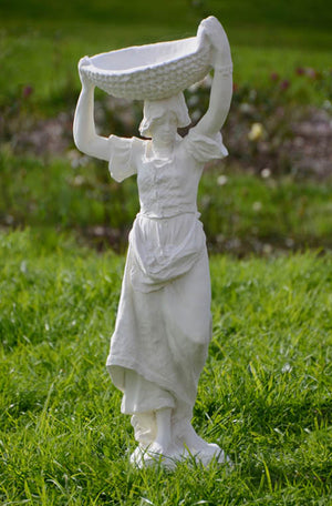 The Faraway Garden Violette is a graceful garden statue depicting a Romani girl of Paris, a popular character featured in artworks and literature of the Romantic movement of the mid 1800s. She works wonderfully as a statue raised on a pedestal in a formal flower bed, a rose garden or nestled in an herbaceous border.